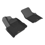 All-Weather Custom-Fit Floor Mats for Toyota Tacoma Double Cab / Xtracab 2024-2024 with Non-Slip Backing - Black - 1st Row
