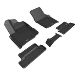 All-Weather Custom-Fit Floor Mats for Toyota Tacoma Xtracab 2024-2024 with Non-Slip Backing - Black - 1st Row 2nd Row