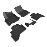 All-Weather Custom-Fit Floor Mats for Toyota Land Cruiser 2024-2024 with Non-Slip Backing - Black - 1st Row 2nd Row