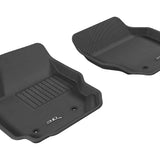All-Weather Custom-Fit Floor Mats for Volvo S80 2007-2016 with Non-Slip Backing - Black - 1st Row