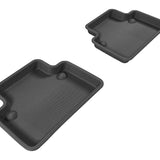 All-Weather Custom-Fit Floor Mats for Volvo S40 2004-2012 with Non-Slip Backing - Black - 2nd Row