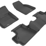 All-Weather Custom-Fit Floor Mats for Volvo C30 2007-2013 with Non-Slip Backing - Black - 1st Row 2nd Row
