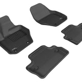 All-Weather Custom-Fit Floor Mats for Volvo S60/ V60 2011-2018 with Non-Slip Backing - Black - 1st Row 2nd Row