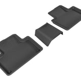 All-Weather Custom-Fit Floor Mats for Volvo Xc90 (T5/B5) / Xc90 (T6/B6) 2015-2024 with Non-Slip Backing - Black - 2nd Row