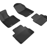 All-Weather Custom-Fit Floor Mats for Volvo S90/ V90 2017-2025 with Non-Slip Backing - Black - 1st Row 2nd Row