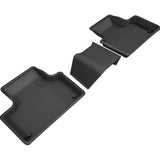 All-Weather Custom-Fit Floor Mats for Volvo Xc60 T5/ Xc60 T6 2018-2025 with Non-Slip Backing - Black - 2nd Row