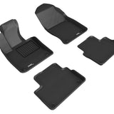 All-Weather Custom-Fit Floor Mats for Volvo S60 / V60 / V60 Cross Country Plug-In Hybrid 2019-2025 with Non-Slip Backing - Black - 1st Row 2nd Row