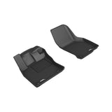All-Weather Custom-Fit Floor Mats for Volkswagen Arteon 2019-2023 with Non-Slip Backing - Black - 1st Row