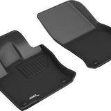 All-Weather Custom-Fit Floor Mats for Volkswagen Tiguan 2018-2025 with Non-Slip Backing - Black - 1st Row