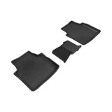 All-Weather Custom-Fit Floor Mats for Volkswagen Arteon 2019-2023 with Non-Slip Backing - Black - 2nd Row