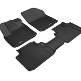 All-Weather Custom-Fit Floor Mats for Volkswagen Atlas / Atlas Cross Sport 2018-2025 with Non-Slip Backing - Black - 1st Row 2nd Row