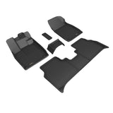 All-Weather Custom-Fit Floor Mats for Volkswagen Id.4 2021-2024 with Non-Slip Backing - Black - 1st Row 2nd Row