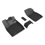 All-Weather Custom-Fit Floor Mats for Volkswagen Id.4 2021-2024 with Non-Slip Backing - Black - 1st Row