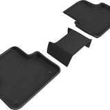 All-Weather Custom-Fit Floor Mats for Lamborghini Urus 2019-2025 with Non-Slip Backing - Black - 2nd Row