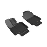 All-Weather Custom-Fit Floor Mats for Lexus Nx / Nx Hybrid 2022-2025 with Non-Slip Backing - Black - 1st Row