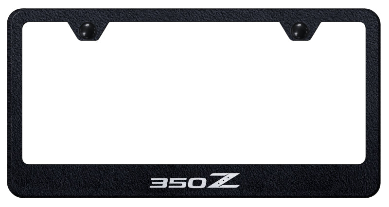 350Z Stainless Steel Frame - Laser Etched Rugged Black