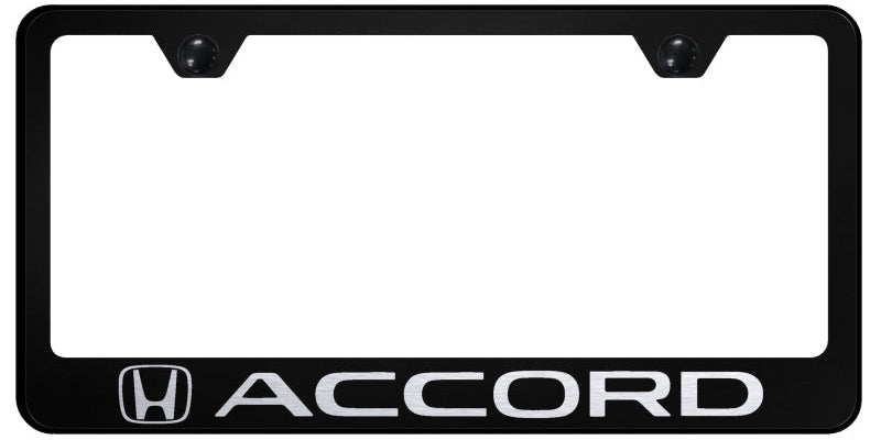 Accord Stainless Steel Frame - Laser Etched Black