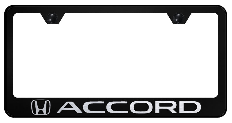 Accord Stainless Steel Frame - Laser Etched Black