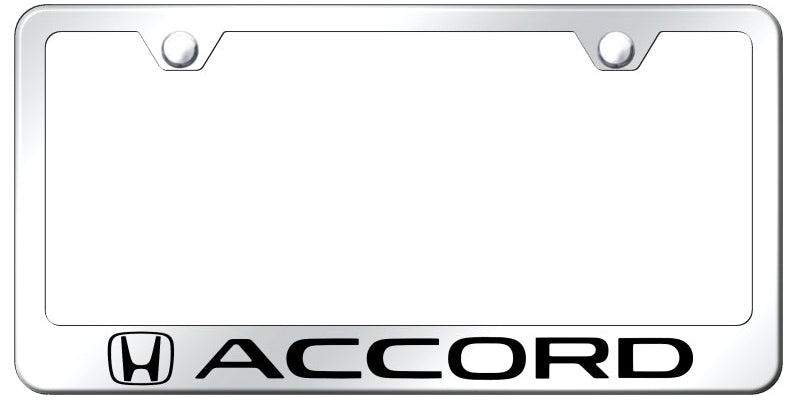 Accord Stainless Steel Frame - Laser Etched Mirrored