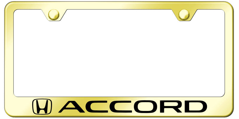 Accord Stainless Steel Frame - Laser Etched Gold