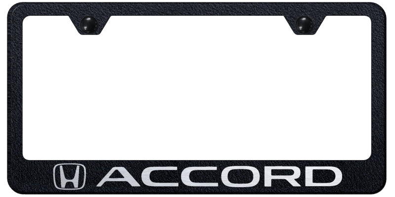 Accord Stainless Steel Frame - Laser Etched Rugged Black