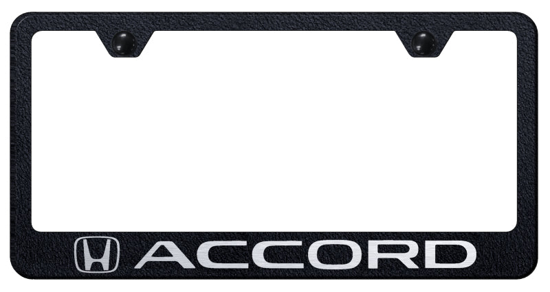 Accord Stainless Steel Frame - Laser Etched Rugged Black