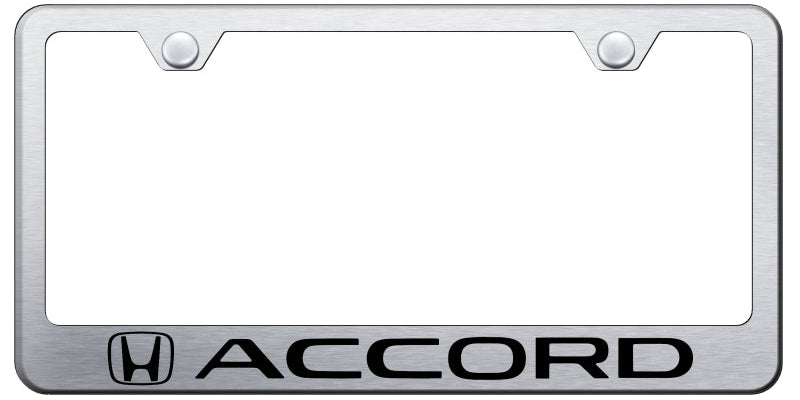 Accord Stainless Steel Frame - Laser Etched Brushed