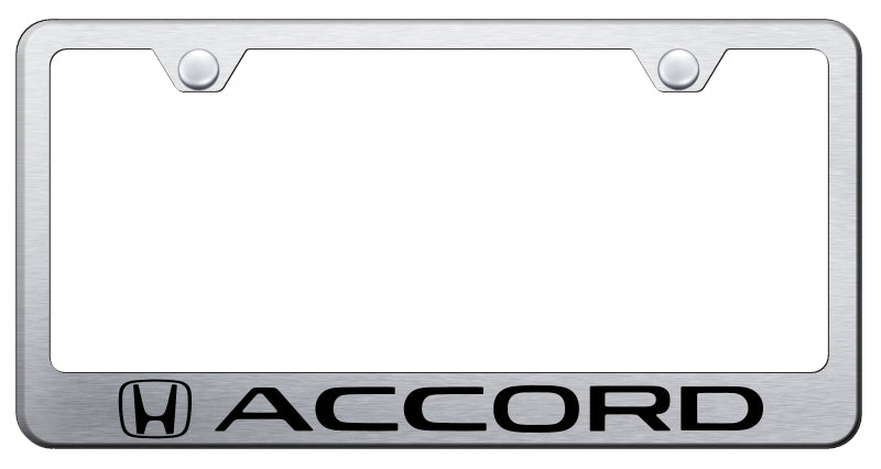 Accord Stainless Steel Frame - Laser Etched Brushed