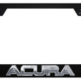 Acura OEM Stainless Steel Frame - Chrome on Black