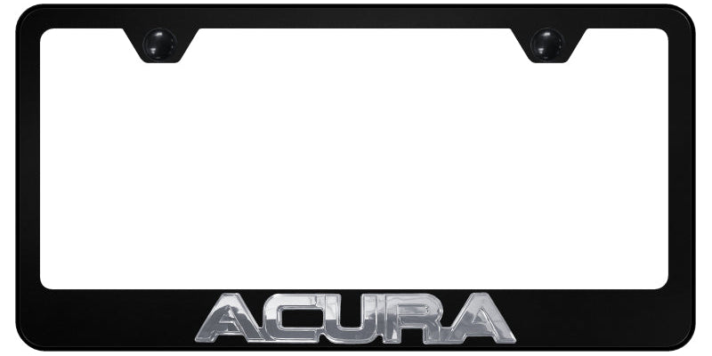 Acura OEM Stainless Steel Frame - Chrome on Black