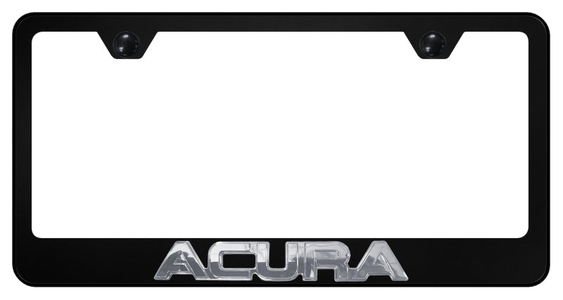 Acura OEM Stainless Steel Frame - Chrome on Black