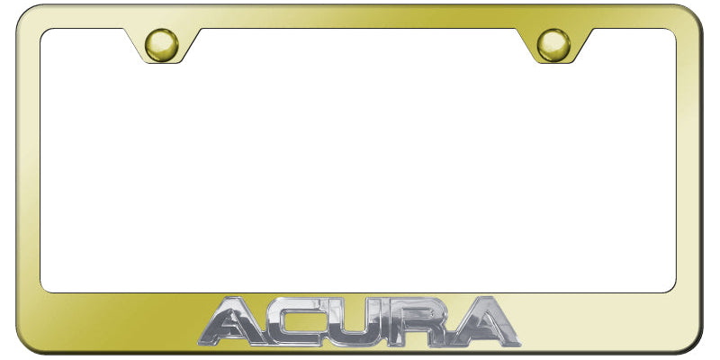 Acura OEM Stainless Steel Frame - Chrome on Gold