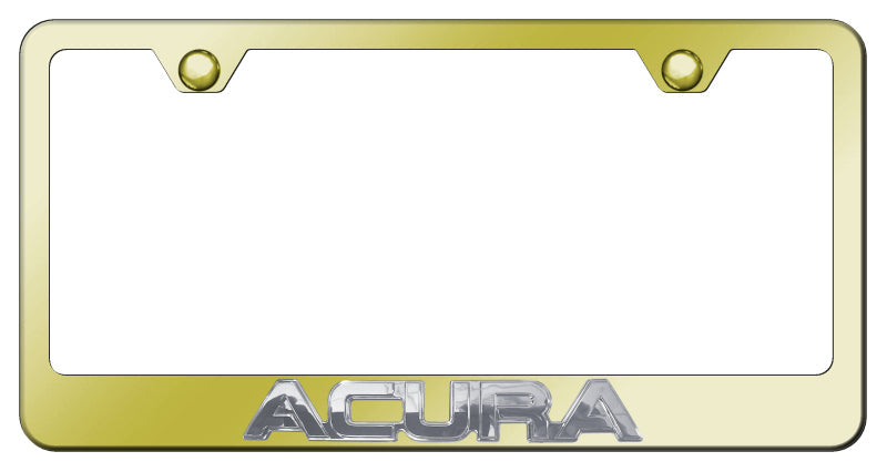 Acura OEM Stainless Steel Frame - Chrome on Gold