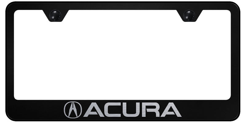 Acura Stainless Steel Frame - Laser Etched Black