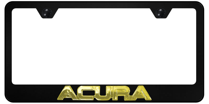 Acura OEM Stainless Steel Frame - Gold on Black