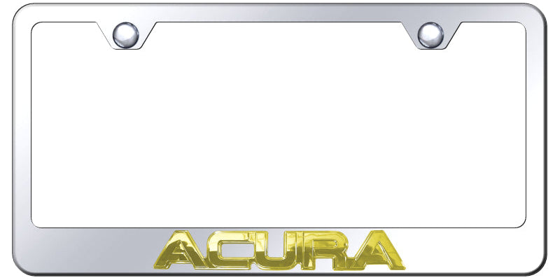 Acura OEM Stainless Steel Frame - Gold on Mirrored