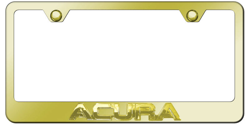 Acura OEM Stainless Steel Frame - Gold on Gold