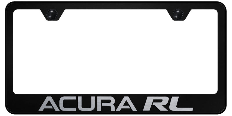 Acura RL Stainless Steel Frame - Laser Etched Black