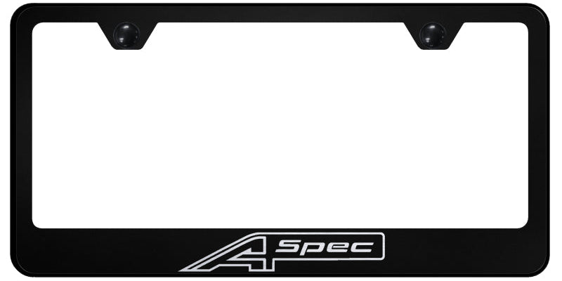 A-Spec Stainless Steel Frame - Laser Etched Black