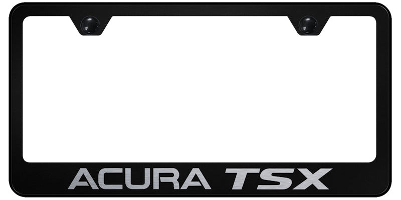 Acura TSX Stainless Steel Frame - Laser Etched Black