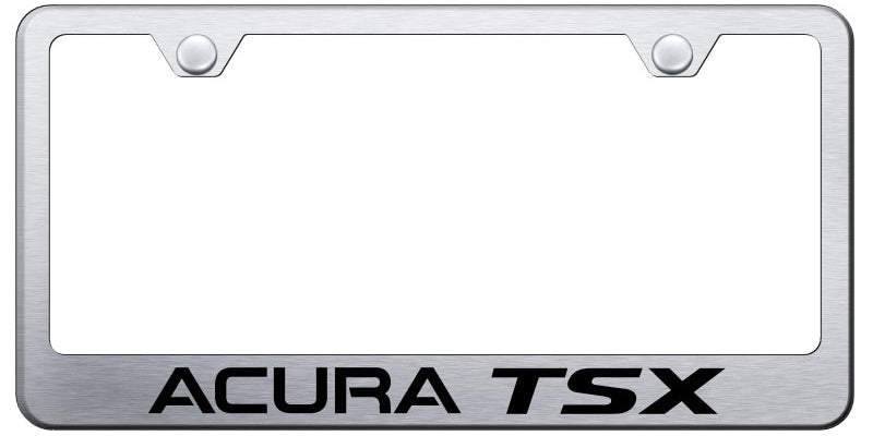 Acura TSX Stainless Steel Frame - Laser Etched Brushed