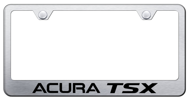 Acura TSX Stainless Steel Frame - Laser Etched Brushed