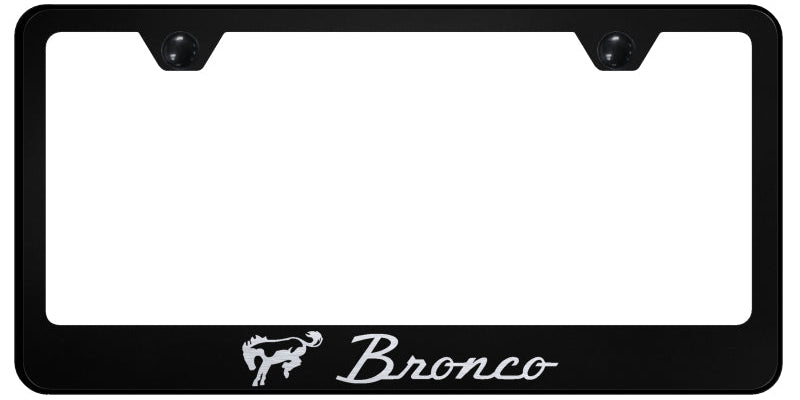 Bronco Stainless Steel Frame - Laser Etched Black