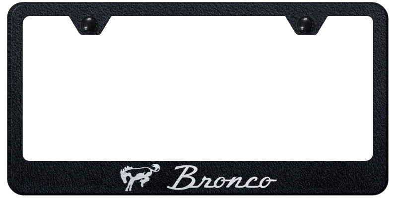 Bronco Stainless Steel Frame - Laser Etched Rugged Black