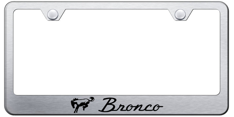 Bronco Stainless Steel Frame - Laser Etched Brushed