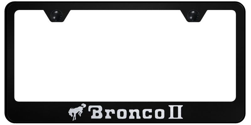 Bronco II Stainless Steel Frame - Laser Etched Black