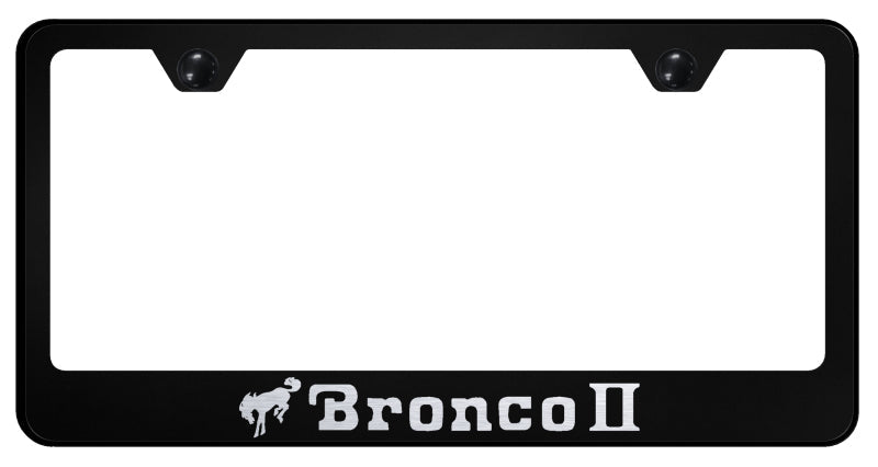 Bronco II Stainless Steel Frame - Laser Etched Black