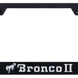 Bronco II Stainless Steel Frame - Laser Etched Rugged Black