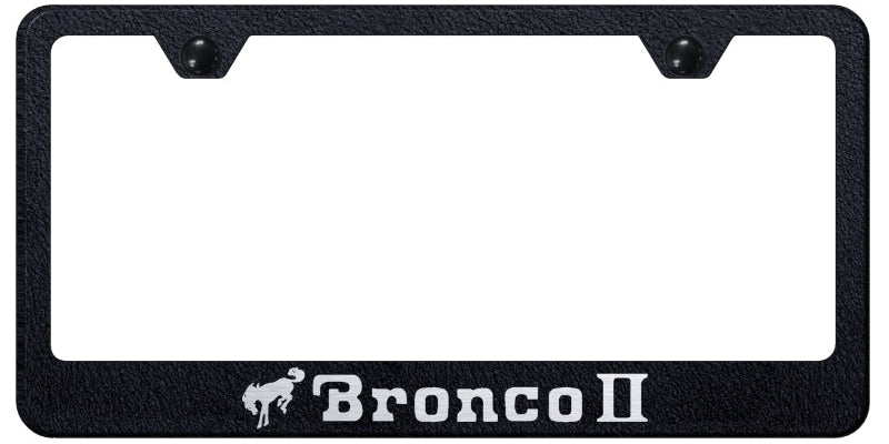 Bronco II Stainless Steel Frame - Laser Etched Rugged Black