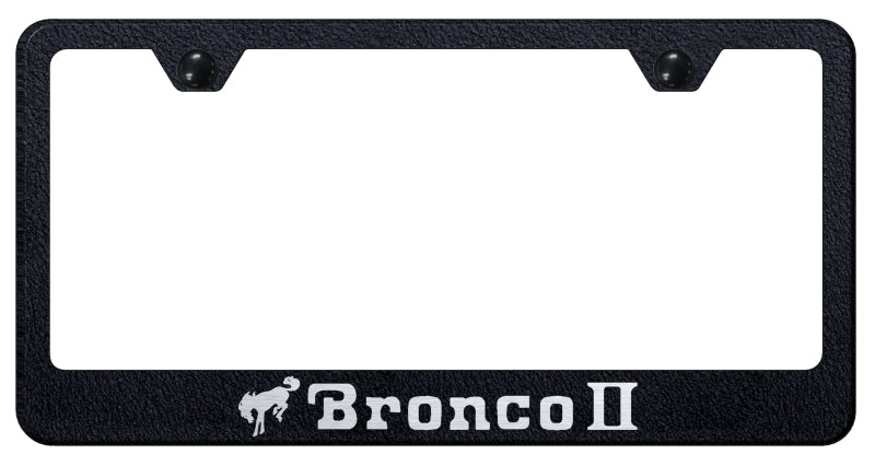 Bronco II Stainless Steel Frame - Laser Etched Rugged Black